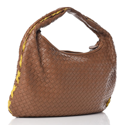 Bottega Veneta Nappa Intrecciato Bi-Color Medium Veneta Hobo Maple Sapphire 3 of 11
