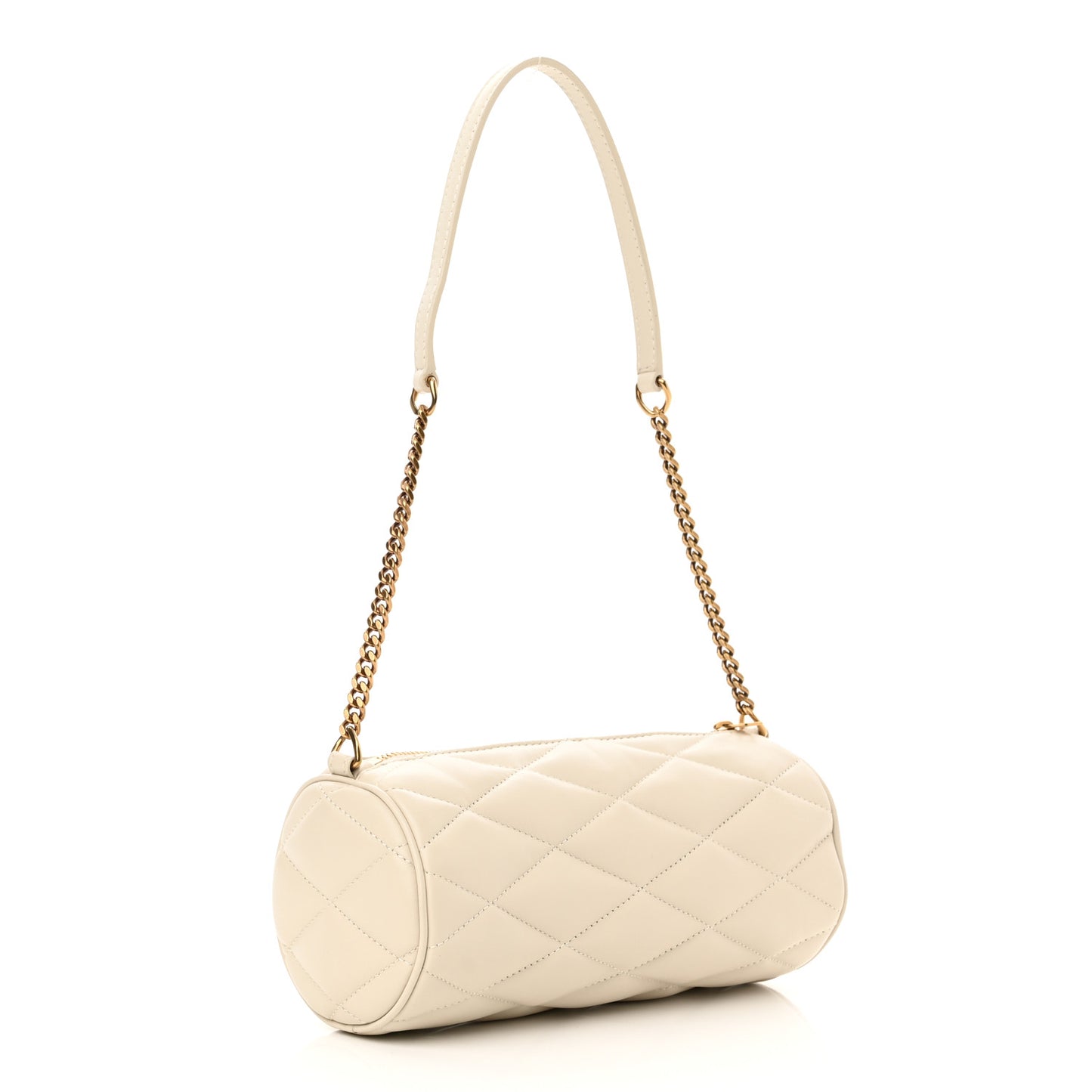 Lambskin Monogram Mini Sade Tube Bag Crema Soft