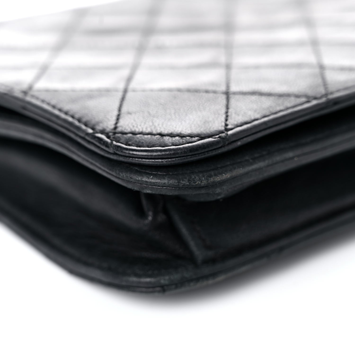 Chanel Lambskin Quilted Wallet On Chain WOC Black 8 of 28