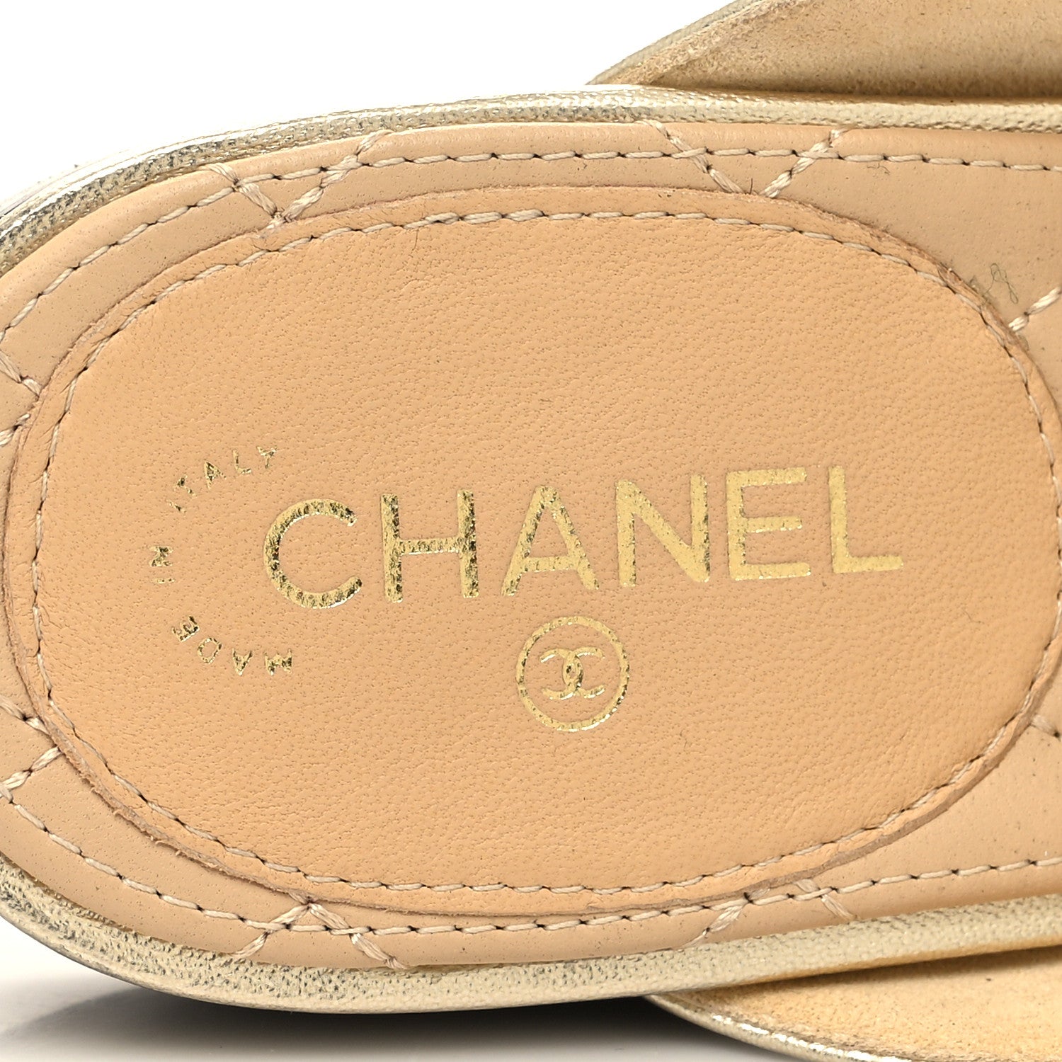 Chanel Metallic Lambskin Chain Braided Mules 40.5 Light Gold 8 of 10
