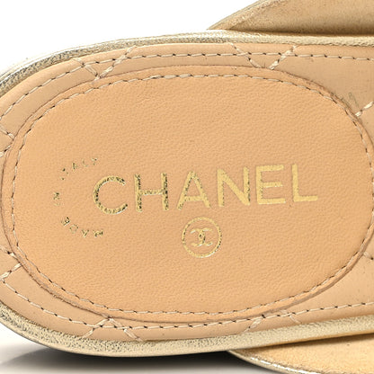 Chanel Metallic Lambskin Chain Braided Mules 40.5 Light Gold 8 of 10
