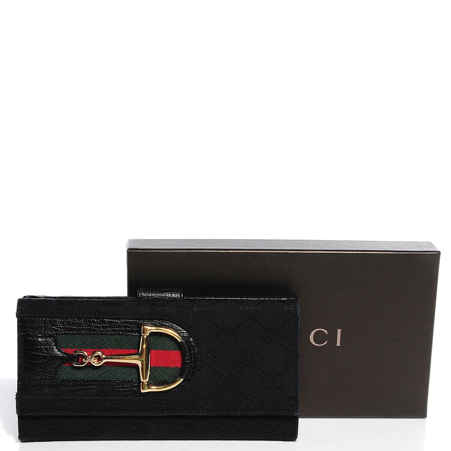 Gucci Monogram Hasler Continental Wallet Black 5 of 9