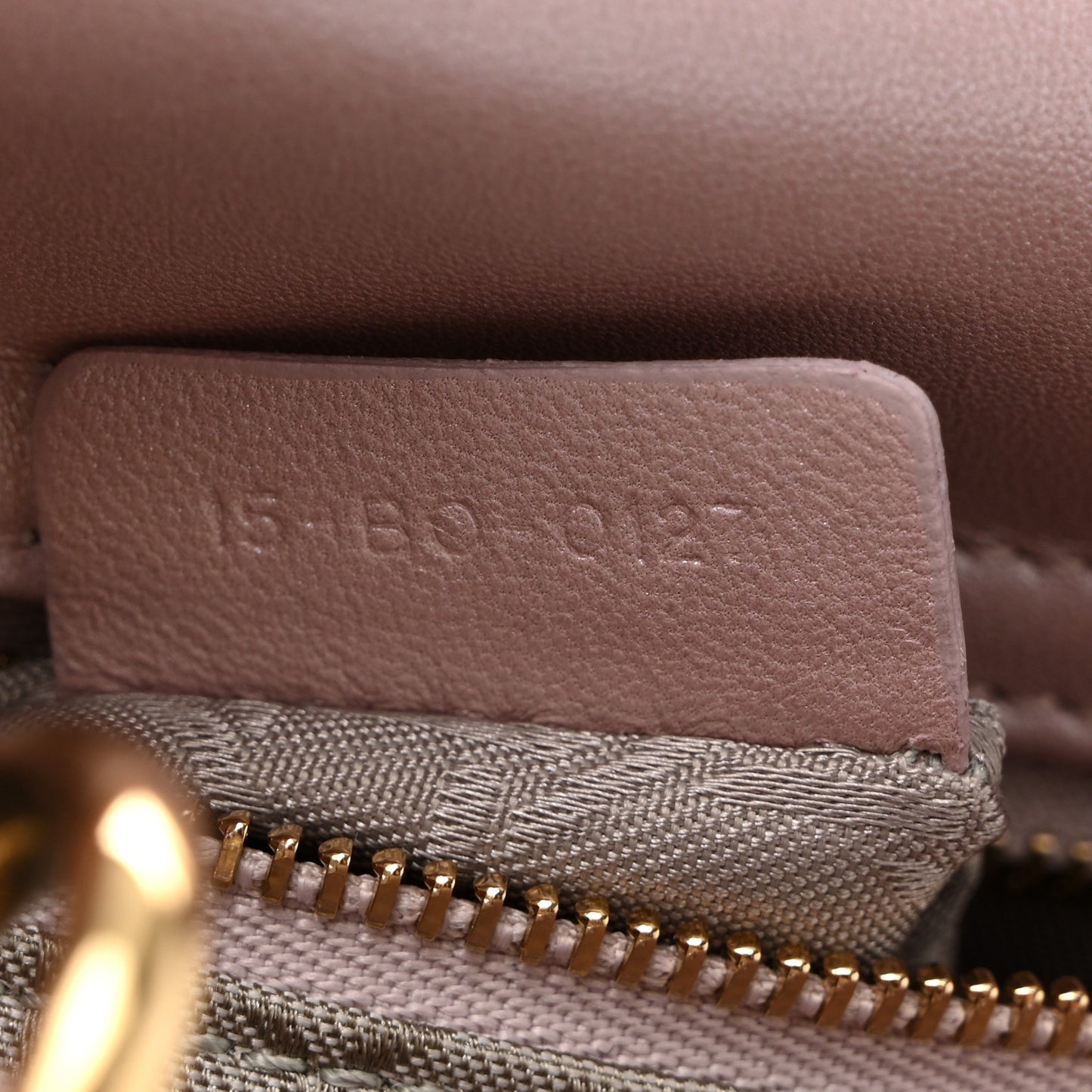 Metallic Lambskin Cannage Mini Lady Dior Lotus