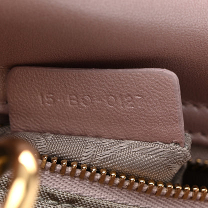 Christian Dior Metallic Lambskin Cannage Mini Lady Dior Lotus 7 of 11