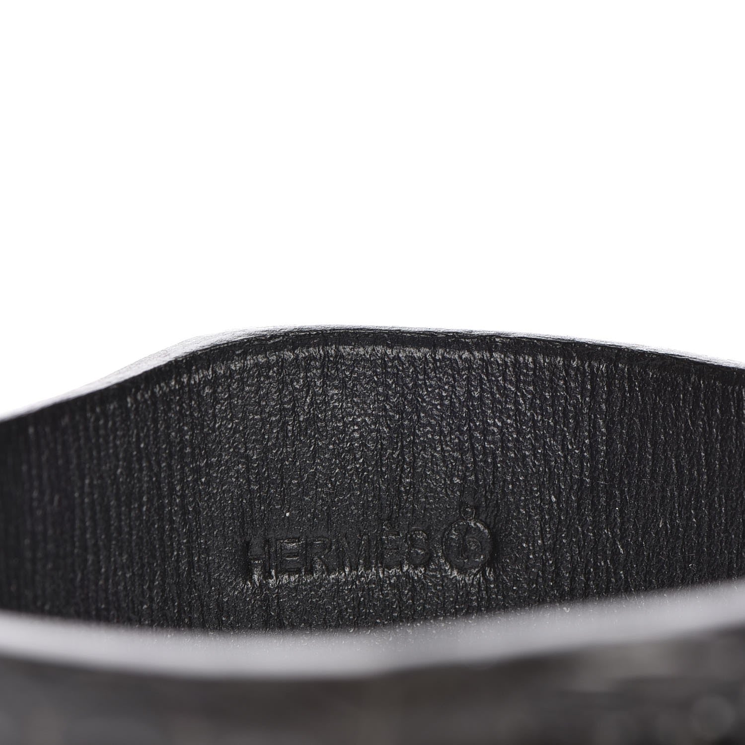 Hermes Crocodile Traces Petit H Simple Tour Bracelet Black 4 of 5