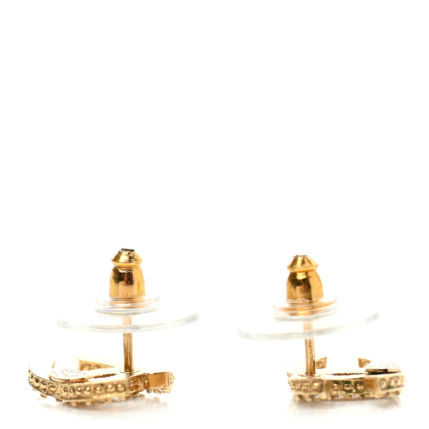 Crystal CC Earrings Light Gold