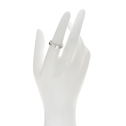 Cartier 18K White Gold 8 Diamond 4mm LOVE Wedding Band Ring 54 6.75 2 of 5