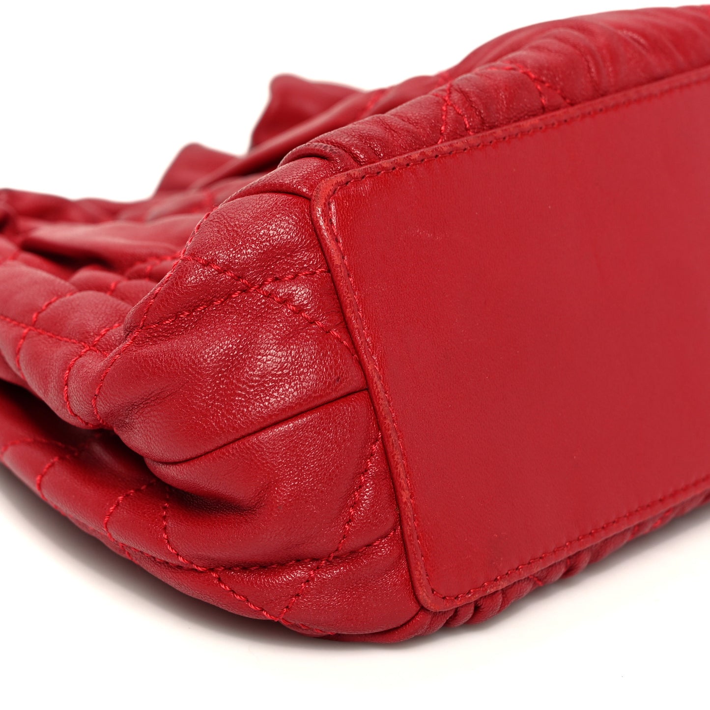 Gaufre Lambskin Cannage Delices Mini Bag Red