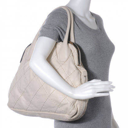 Chanel Calfskin Stitched Expandable Frame Bag White 2 of 7