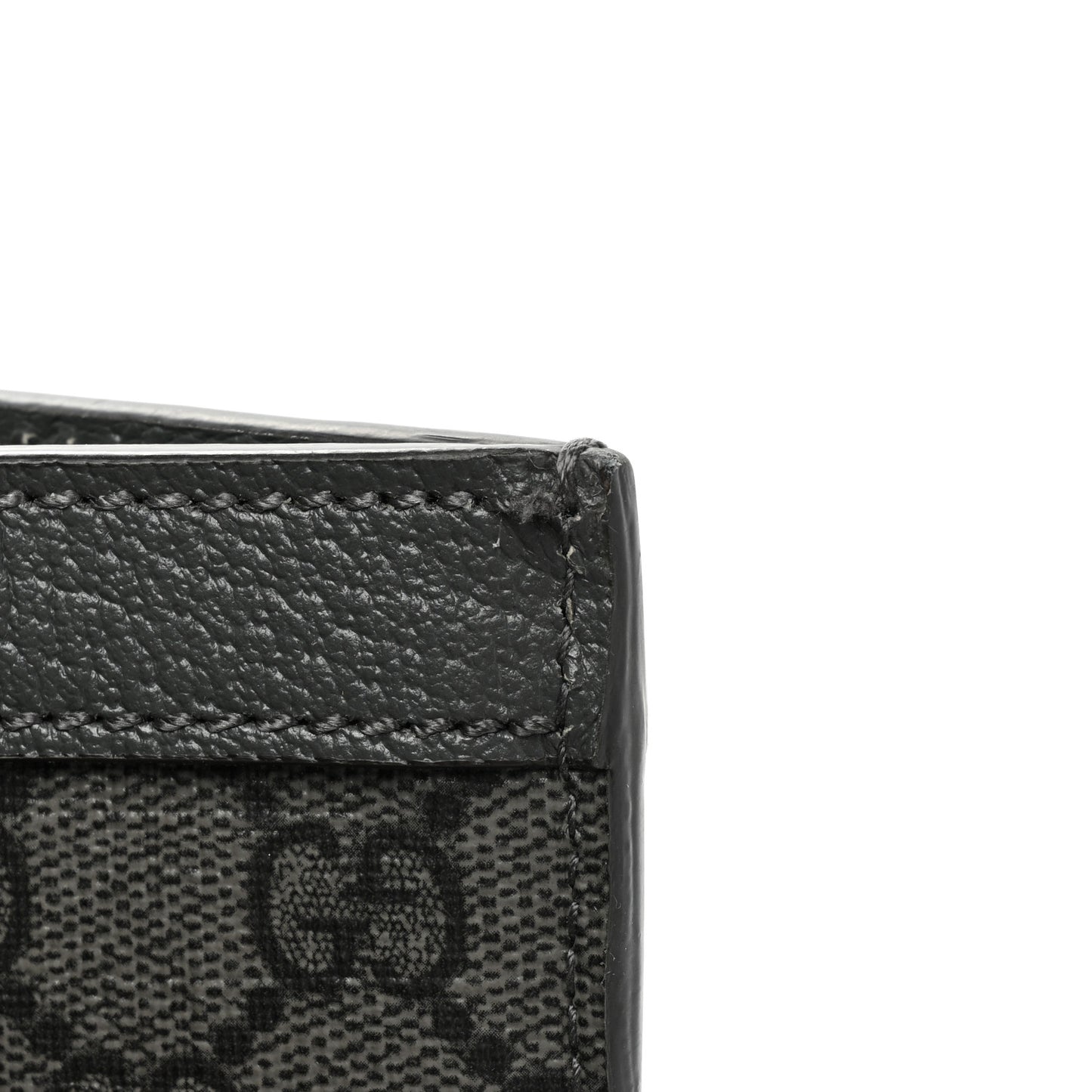 GG Supreme Monogram Textured Dollar Calfskin Medium Ophidia Tote Grey Black Graphite Grey