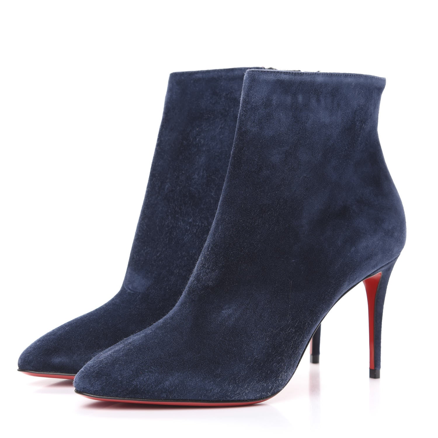 Christian Louboutin Veau Velours Eloise Booty 85 Ankle Boots 37 Bavarois 3 of 10