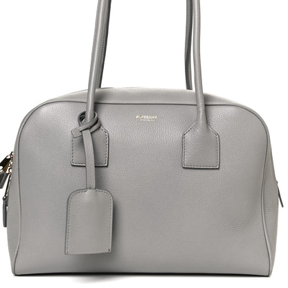 Burberry Soft Grain Calfskin Half Cube Bag Bright Cloud Grey 8 of 12