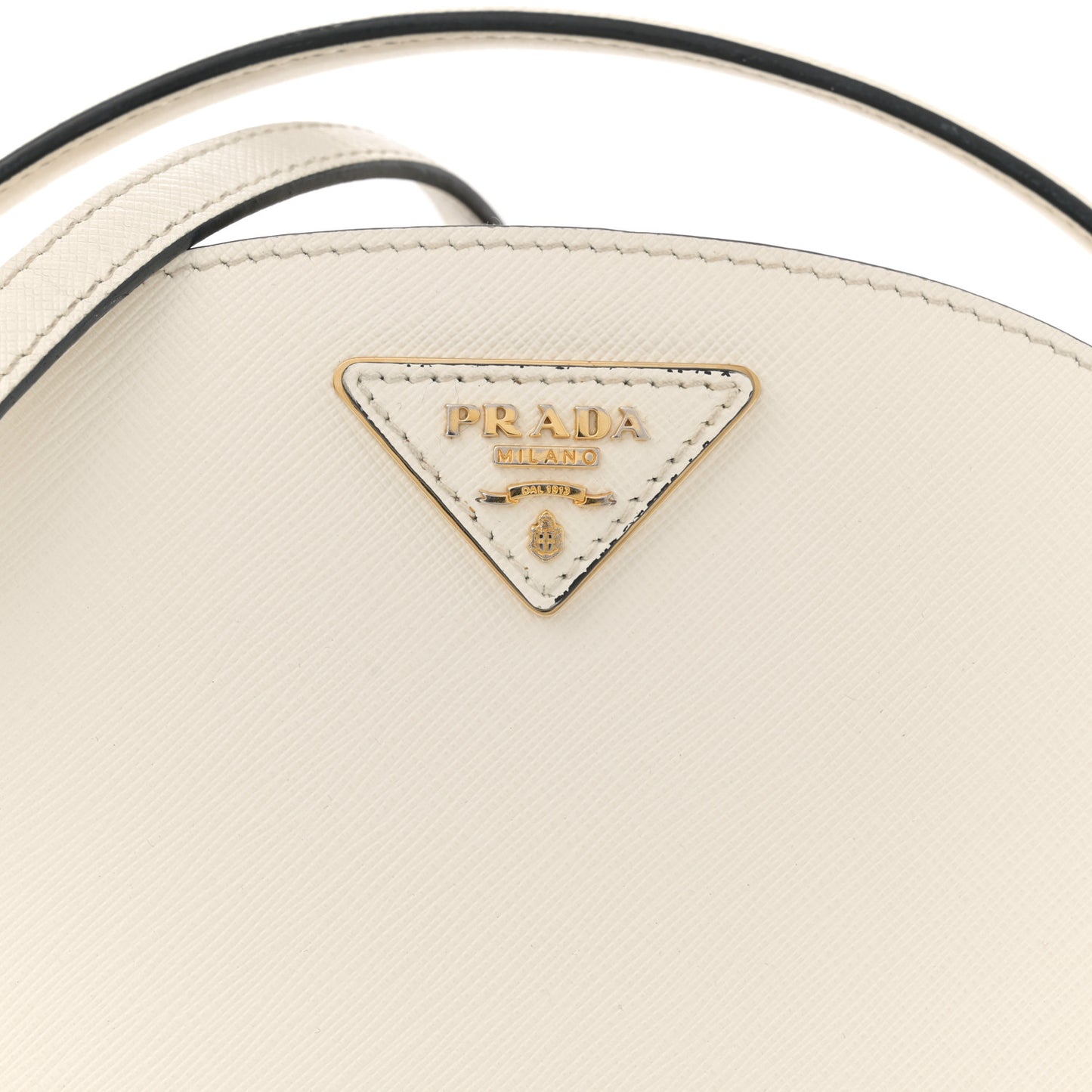 Saffiano Lux Odette Crossbody White