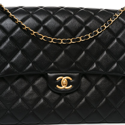 Chanel Caviar Quilted Small XXL Travel Flap Bag Black 8 of 11