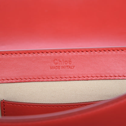 Chloe Calfskin Suede C Clutch With Chain Plaid Red 6 of 9