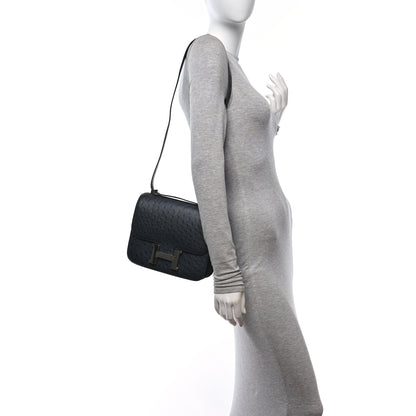 Hermes Ostrich Constance 24 Bleu Iris 2 of 13