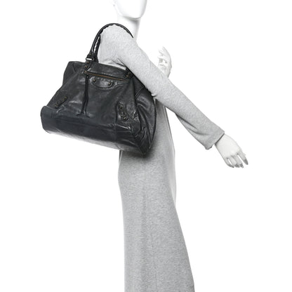 Balenciaga Agneau Classic Hardware Large Sunday Tote Black 2 of 14