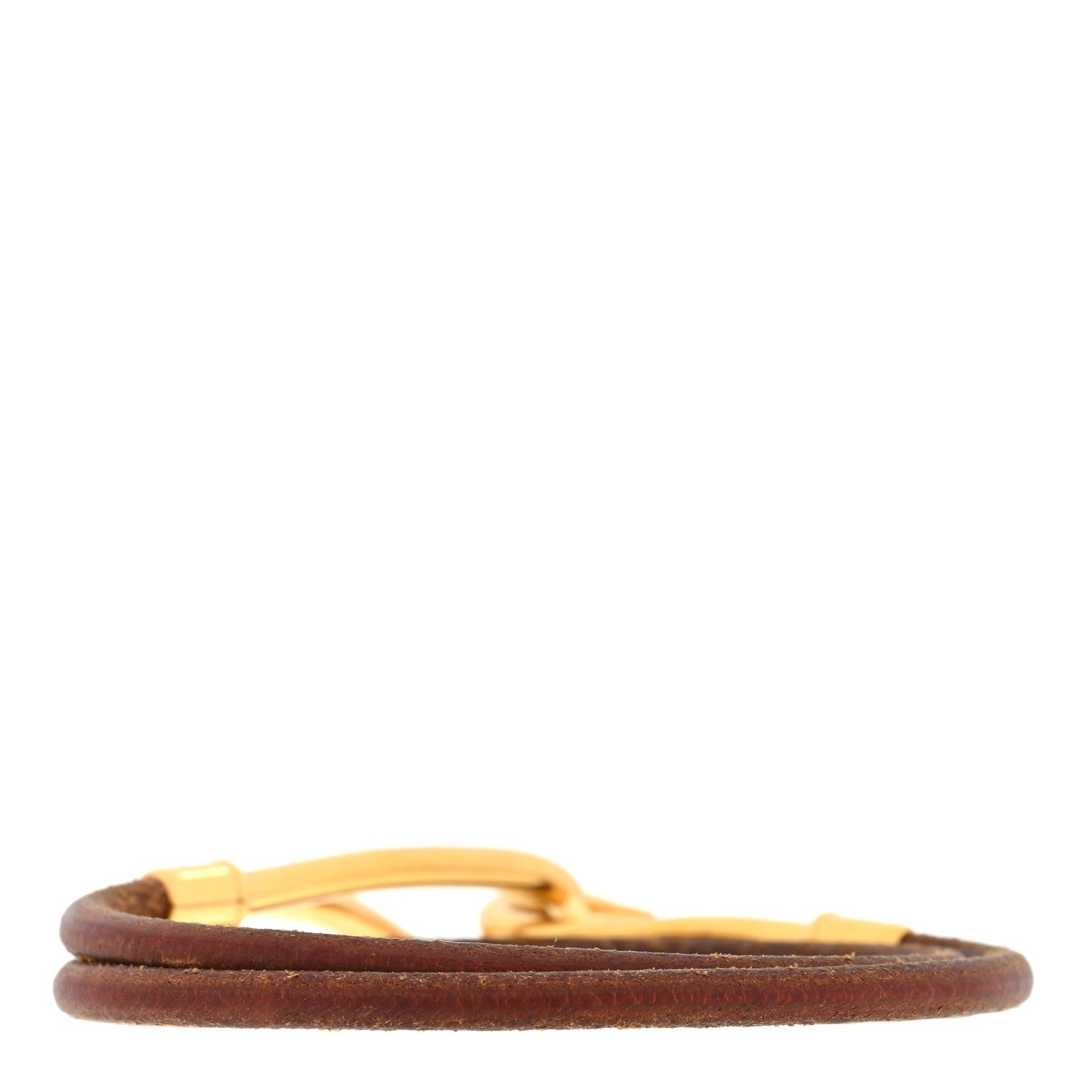 Hermes Natural Bridle Jumbo Hook Double Tour Bracelet Bouton 2 of 3