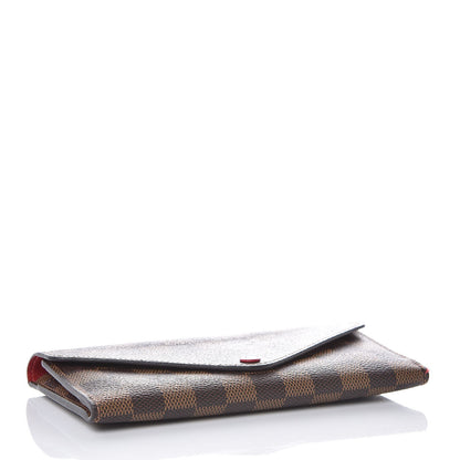 Louis Vuitton Damier Ebene Josephine Wallet Red 4 of 8
