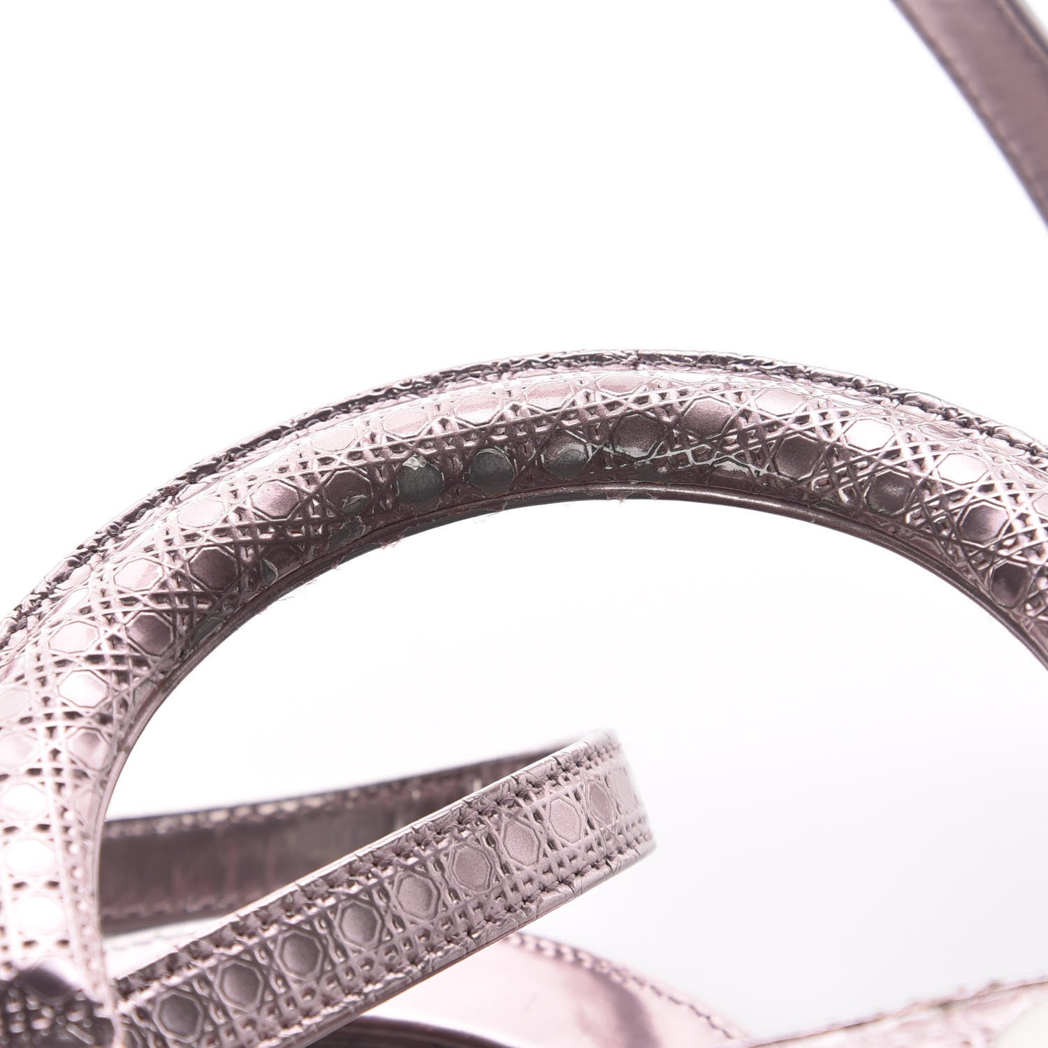 Christian Dior Metallic Patent Micro-Cannage Medium Lady Dior Pink 17 of 17