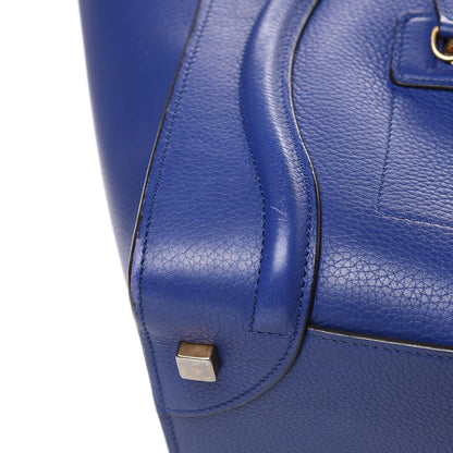 Celine Drummed Calfskin Mini Luggage Indigo 12 of 21