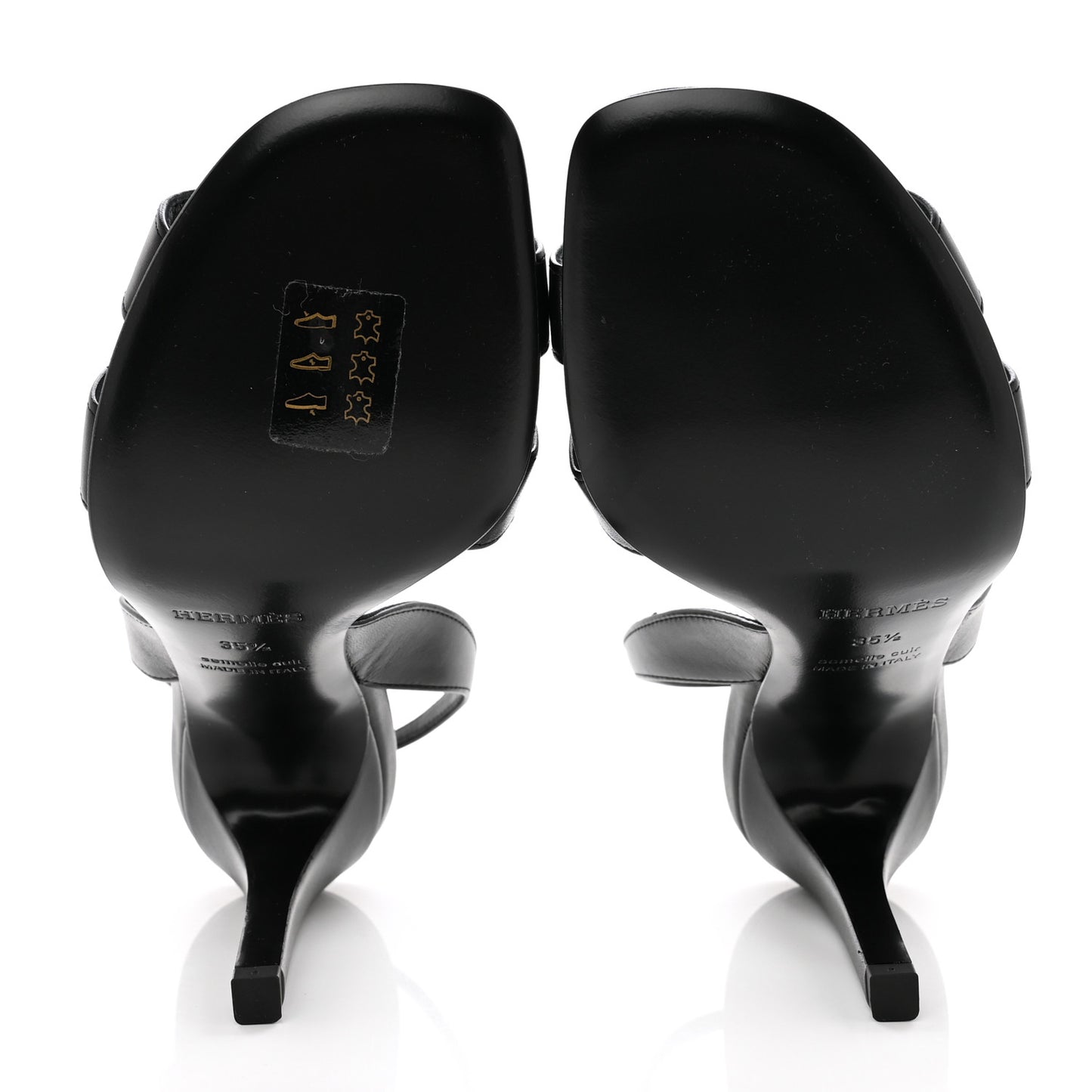 Calfskin Ella 105 Sandal 35.5 Black