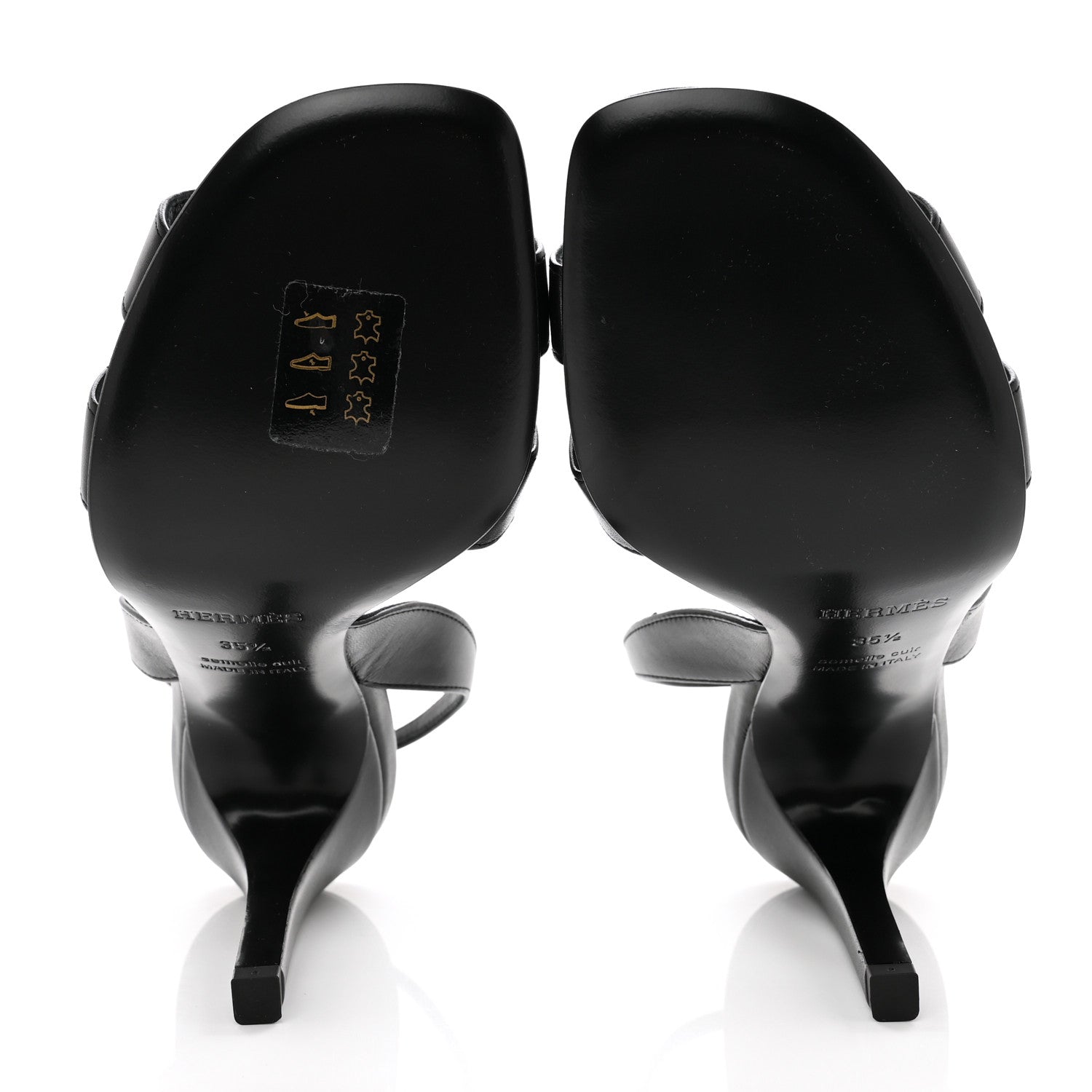 Hermes Calfskin Ella 105 Sandal 35.5 Black 4 of 8