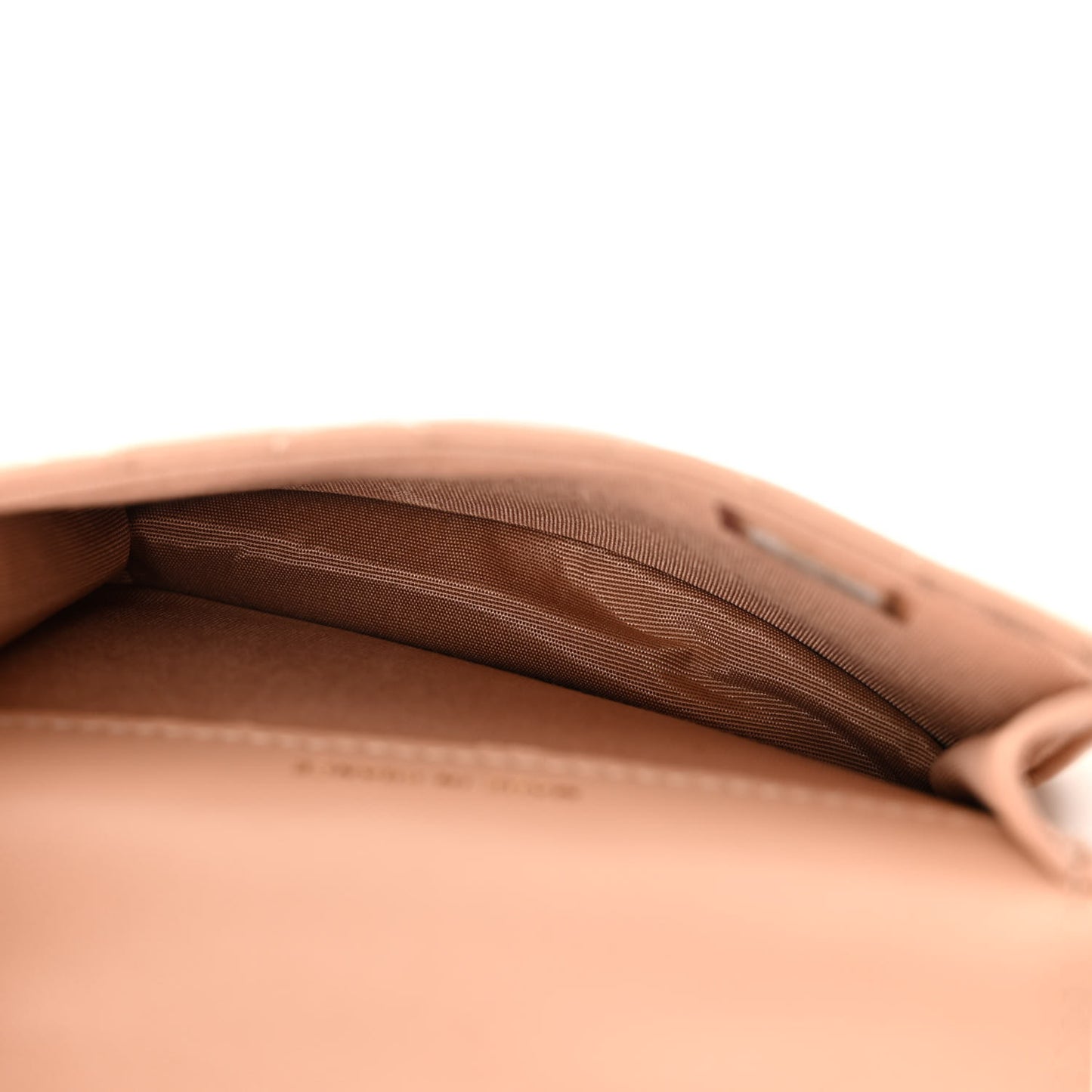 Lambskin Quilted Top Handle Flap Coin Purse With Chain Beige