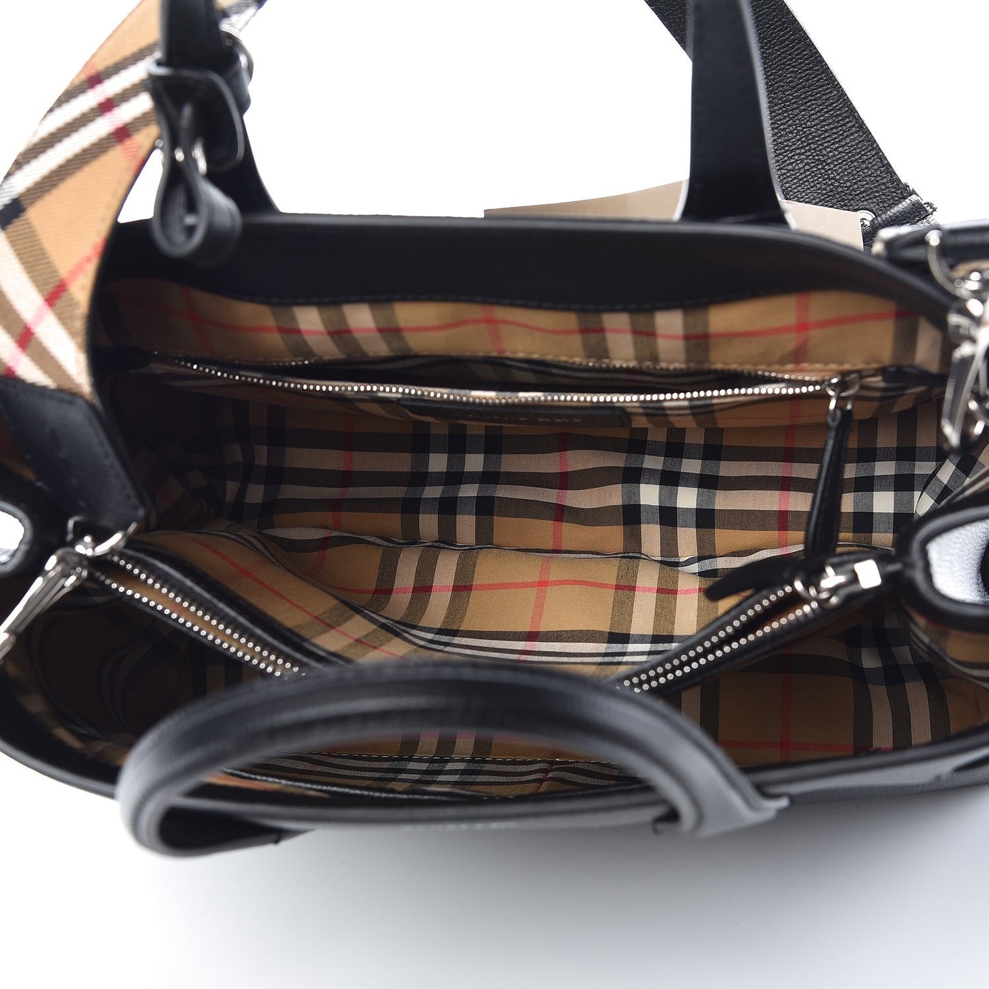Derby Calfskin Medium Banner Tote Black