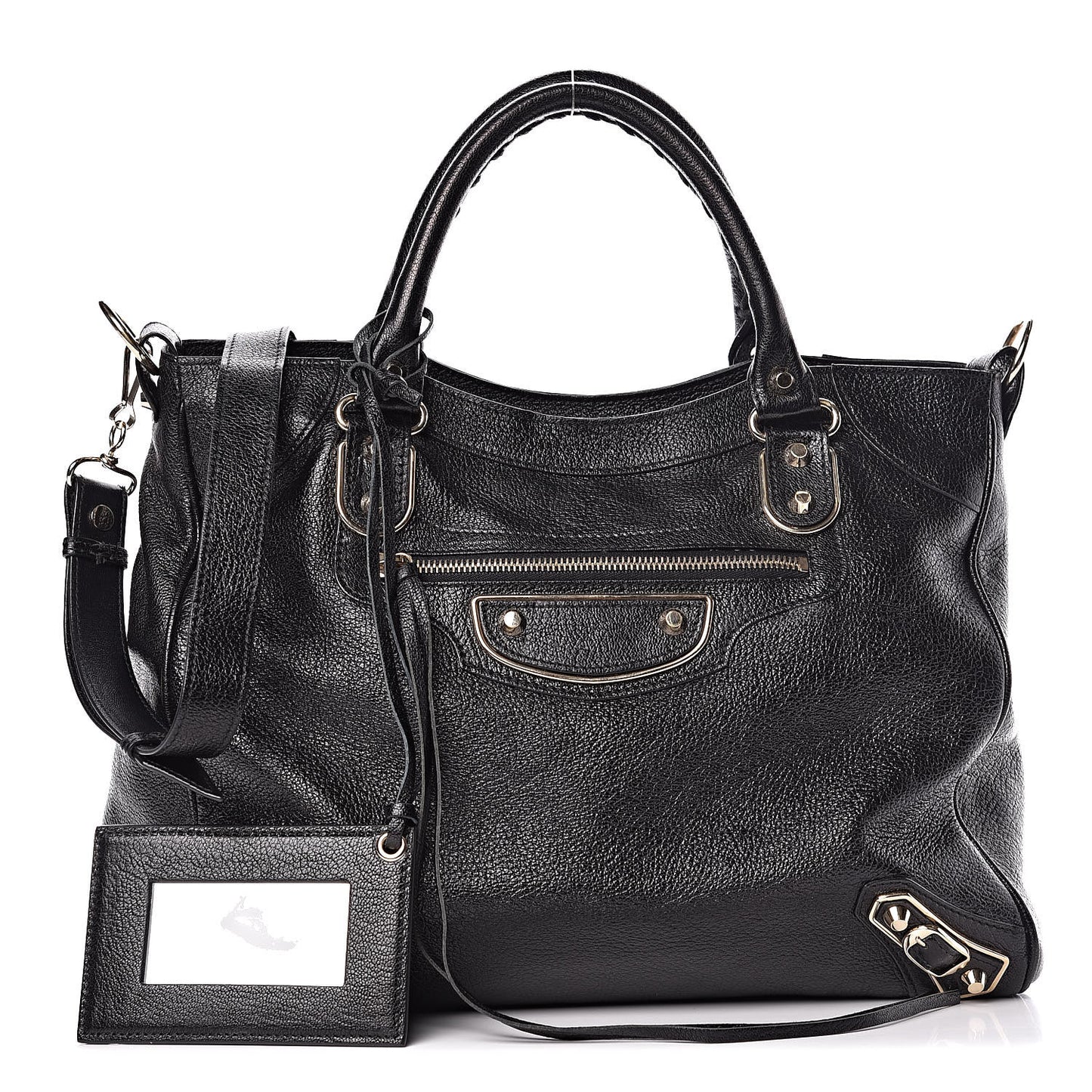 Chevre Gold Metallic Edge Hardware Velo Black