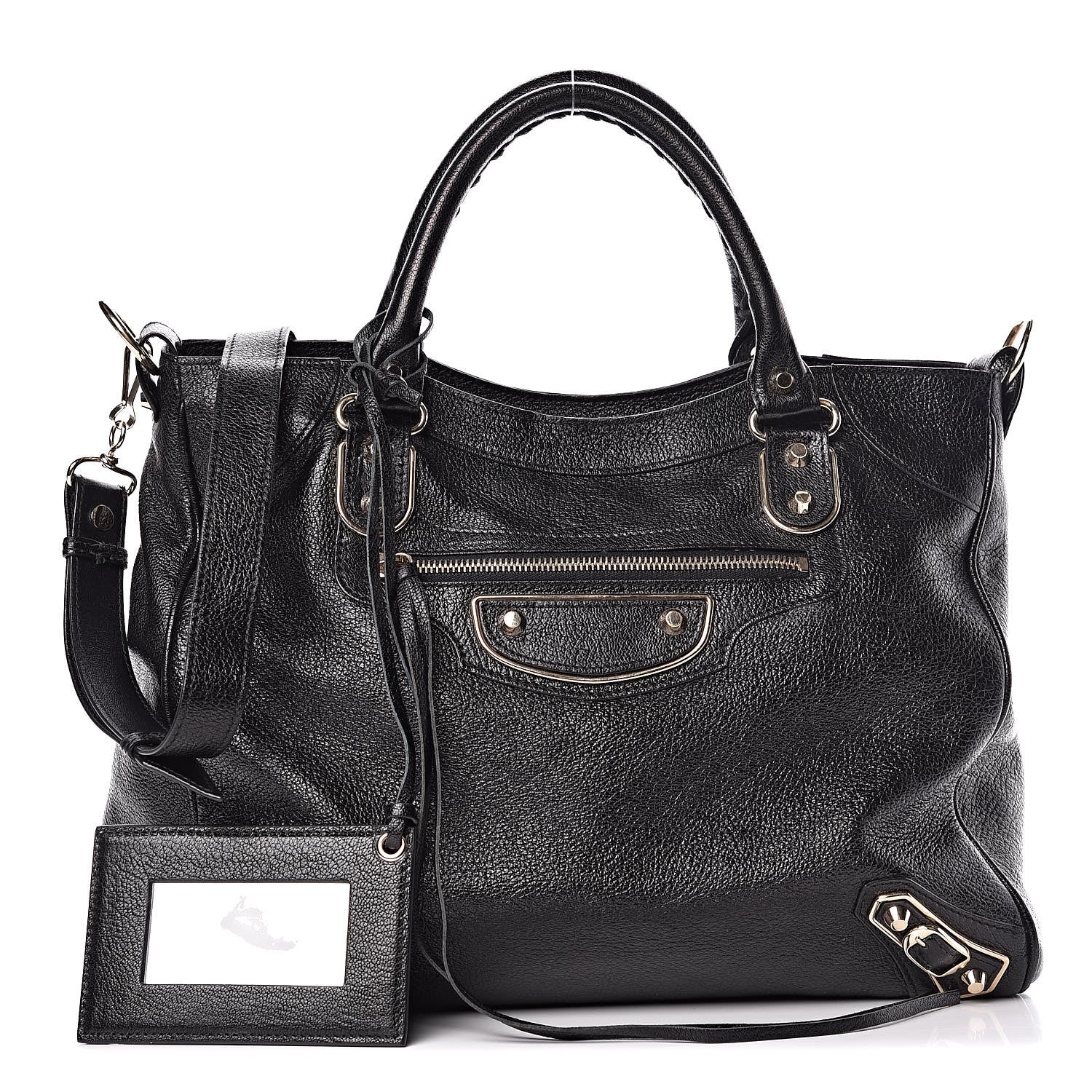 Balenciaga Chevre Gold Metallic Edge Hardware Velo Black 1 of 11