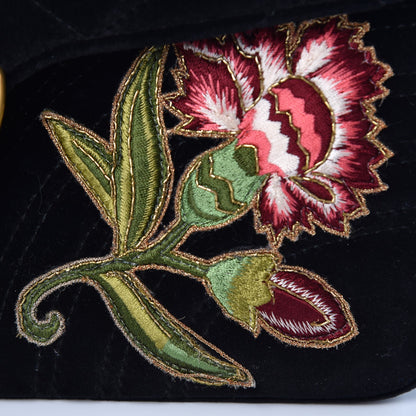 Gucci Velvet Matelasse Loved Embroidered Medium GG Marmont Shoulder Bag Black 9 of 16