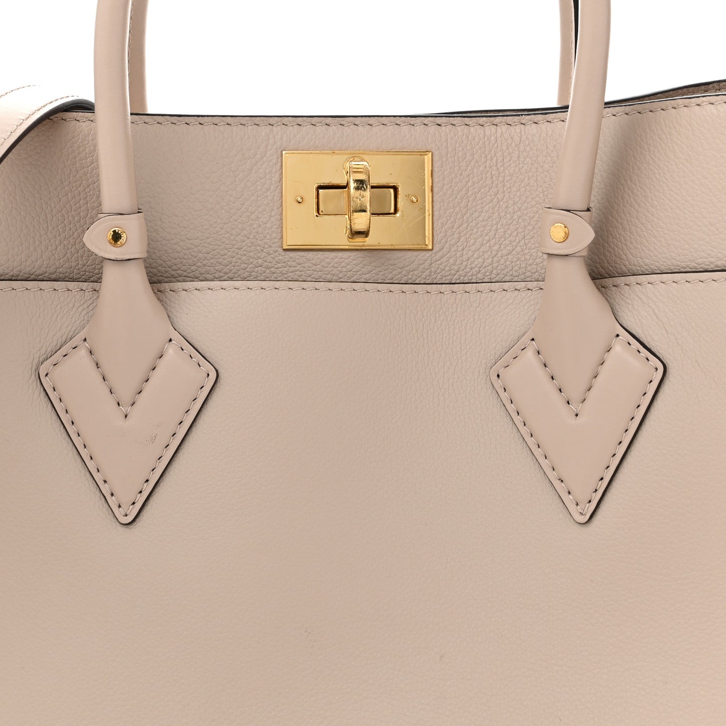 Calfskin Monogram On My Side MM Greige