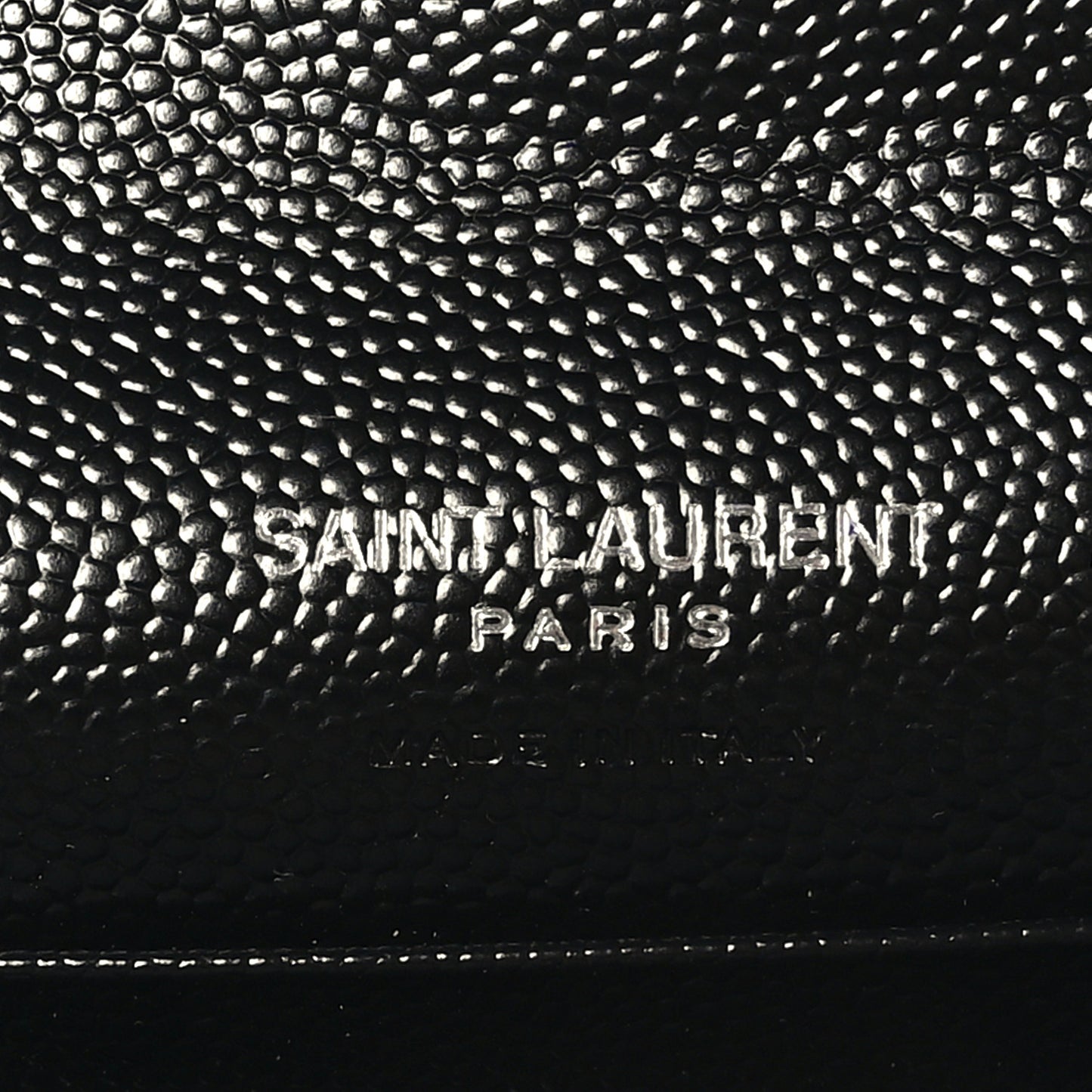 Grain De Poudre Matelasse Chevron Small Monogram Envelope Wallet Black