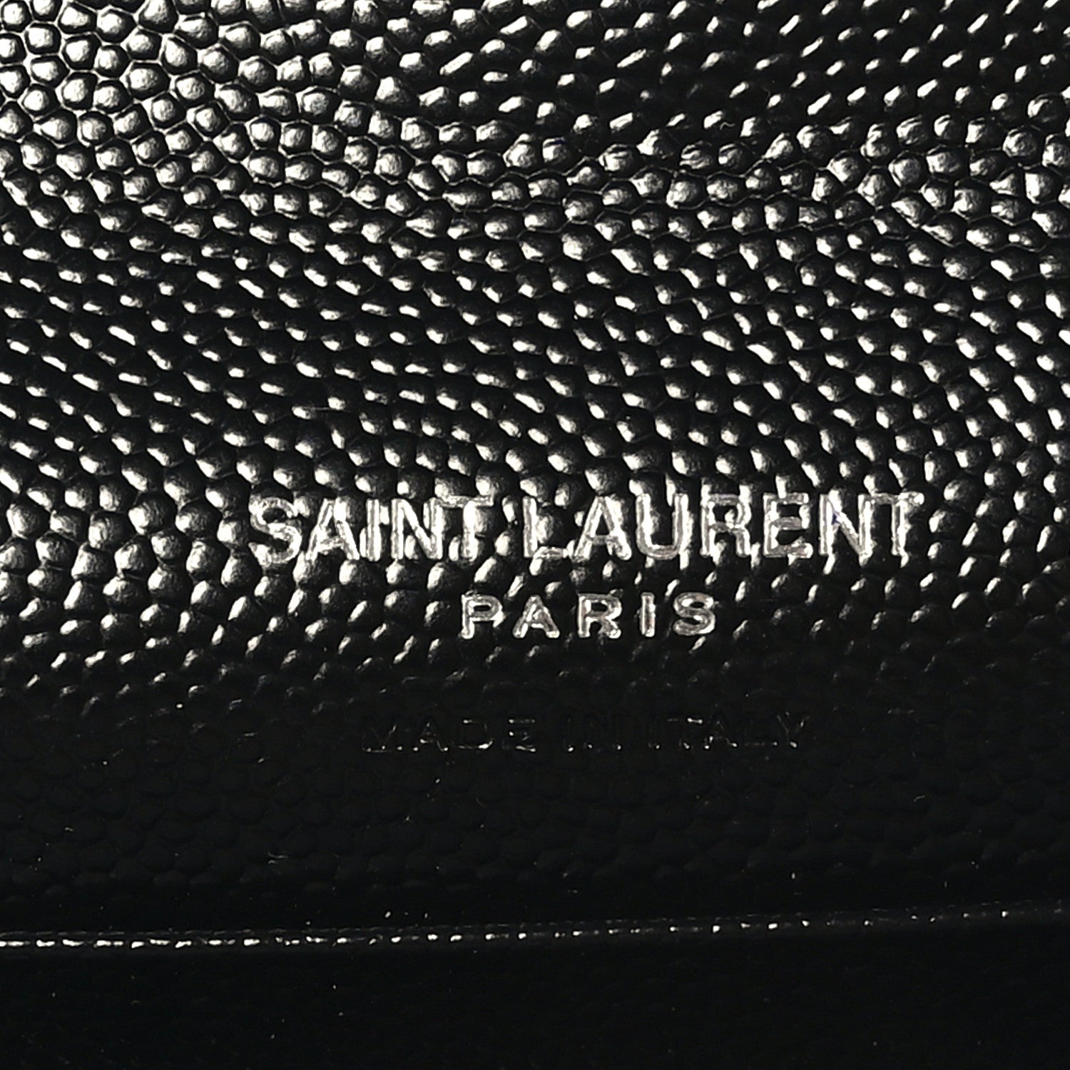 Saint Laurent Grain De Poudre Matelasse Chevron Small Monogram Envelope Wallet Black 6 of 7