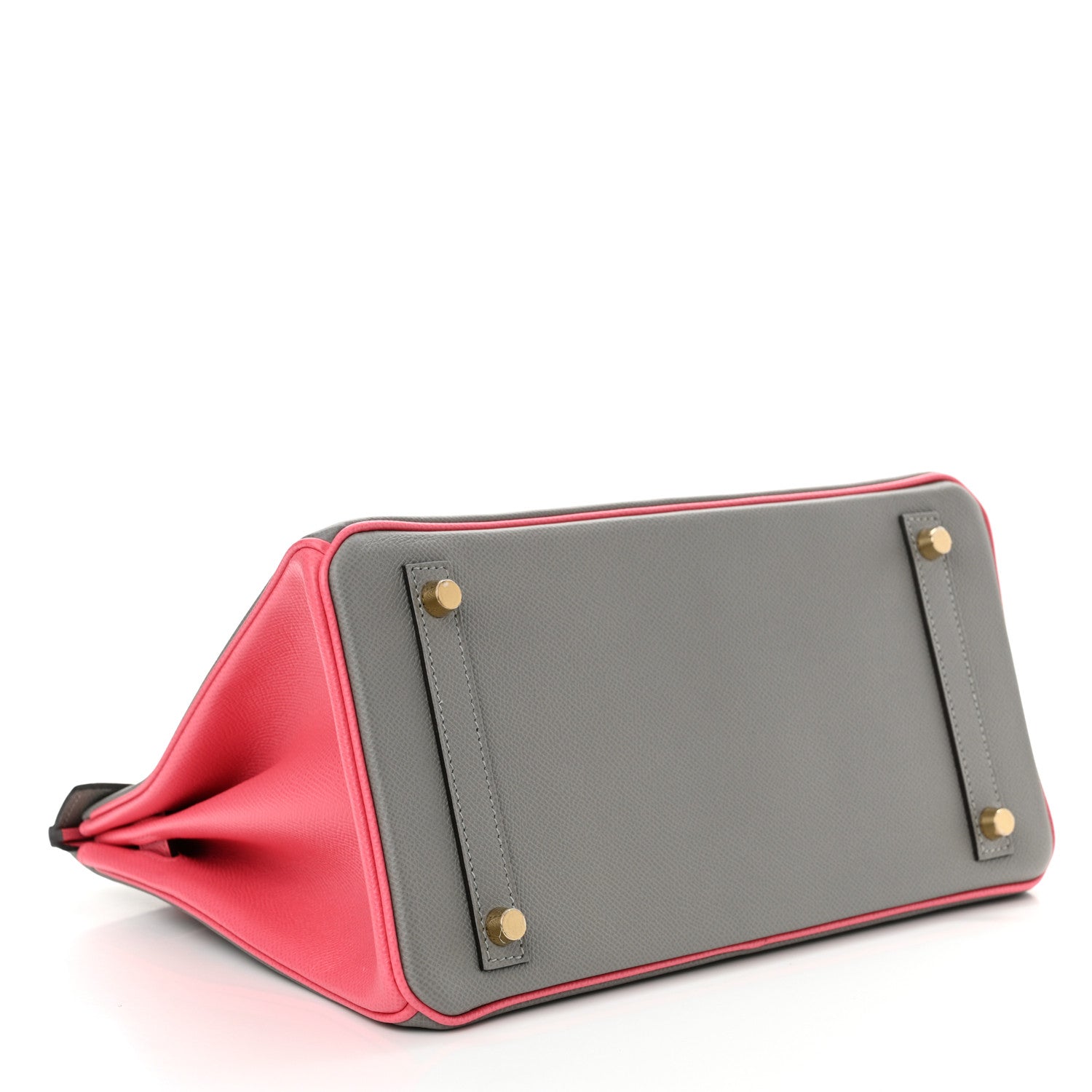 Hermes Epsom Horseshoe Birkin 30 Gris Mouette Rose Azalee 4 of 11