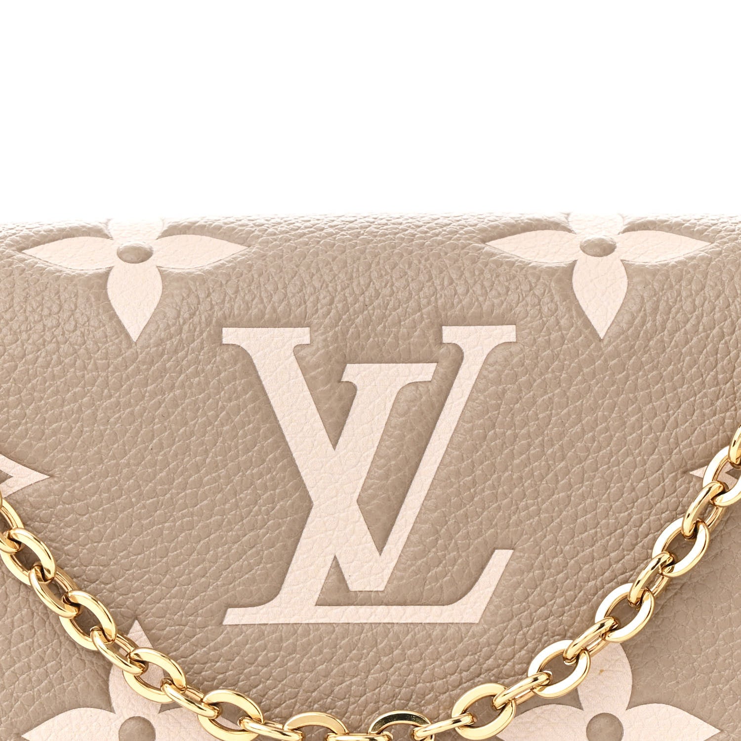 Louis Vuitton Empreinte Monogram Giant Felicie Pochette Tourterelle Creme 10 of 12