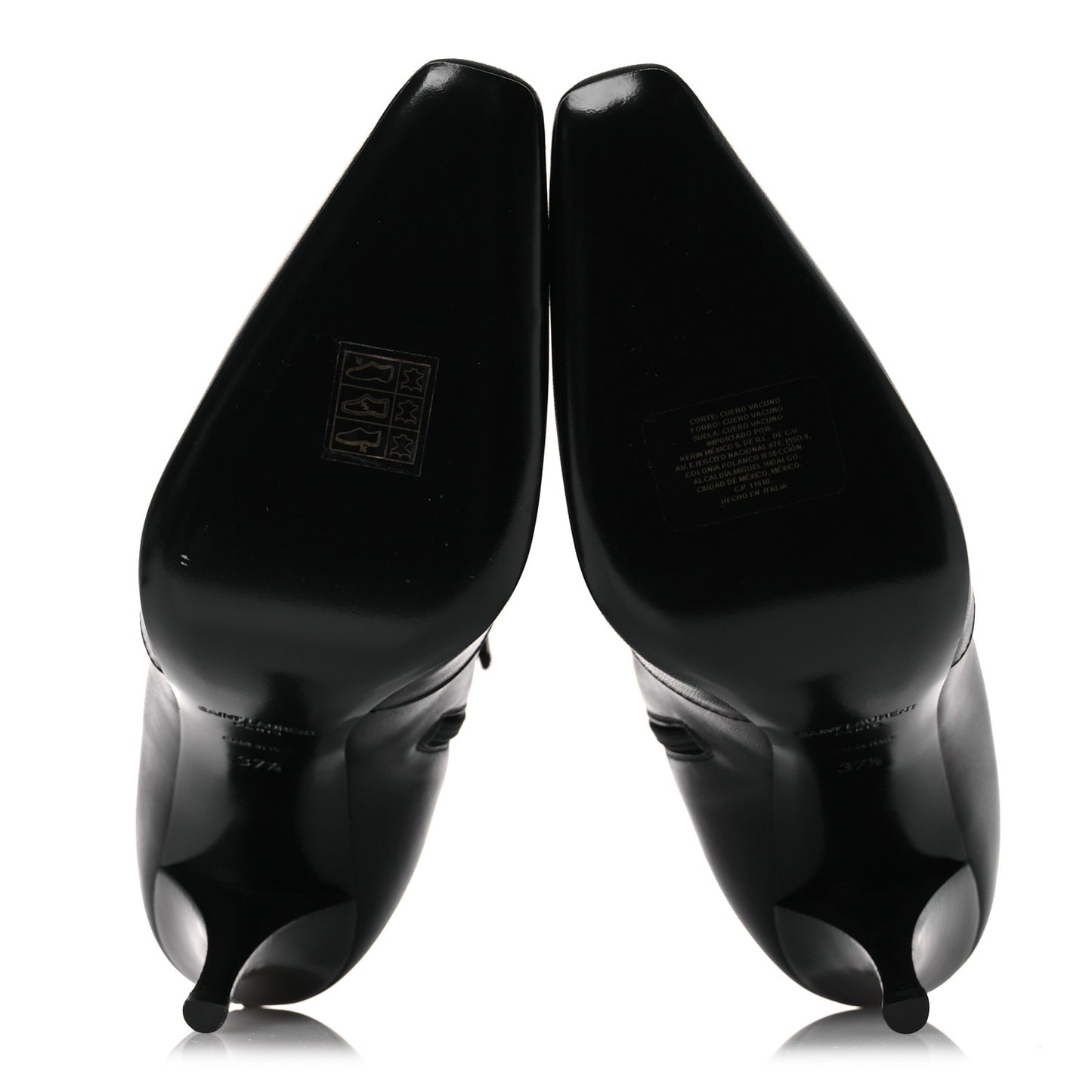Goatskin Crystal Buckle Claude 90 Ankle Booties 37.5 Black