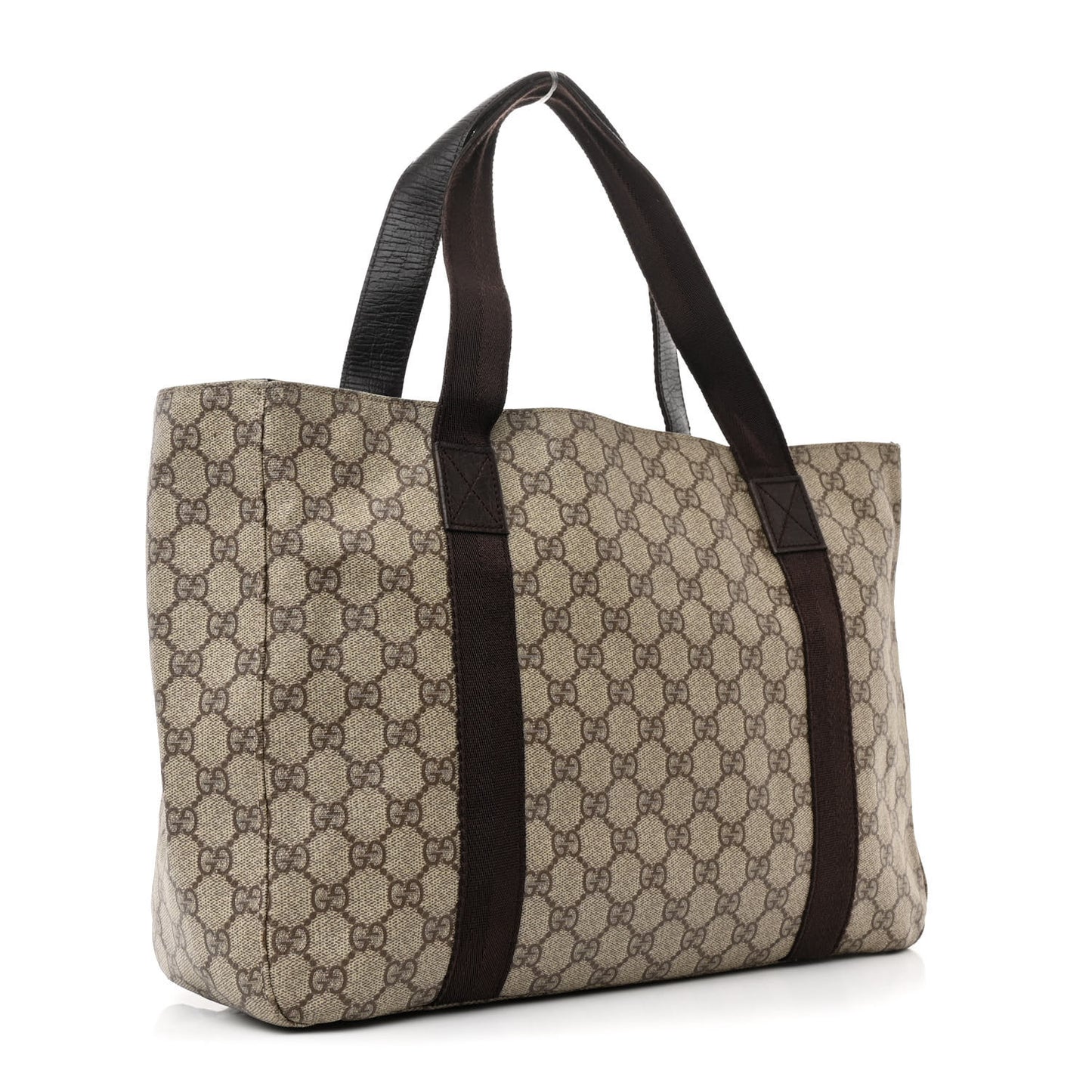 GG Plus Monogram Medium Tote Dark Brown