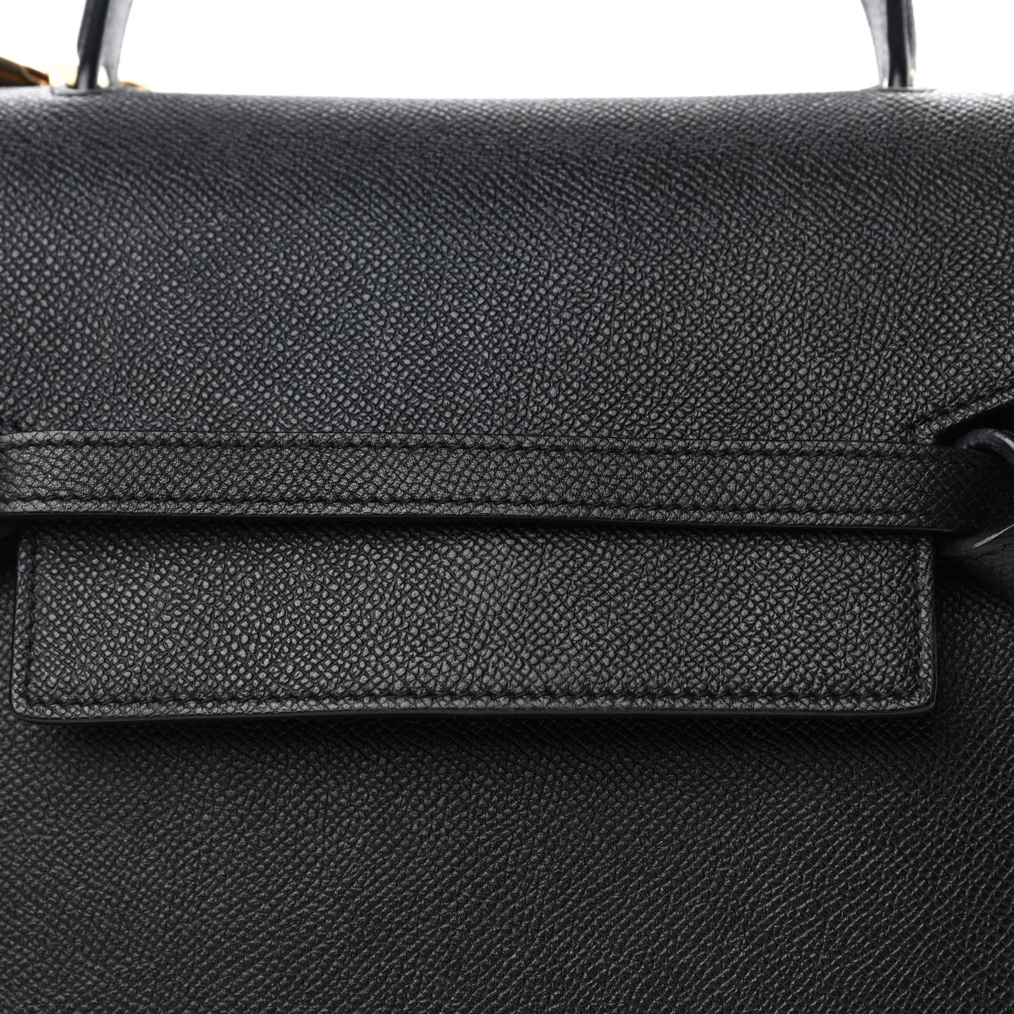 Grained Calfskin Micro Belt Bag Black