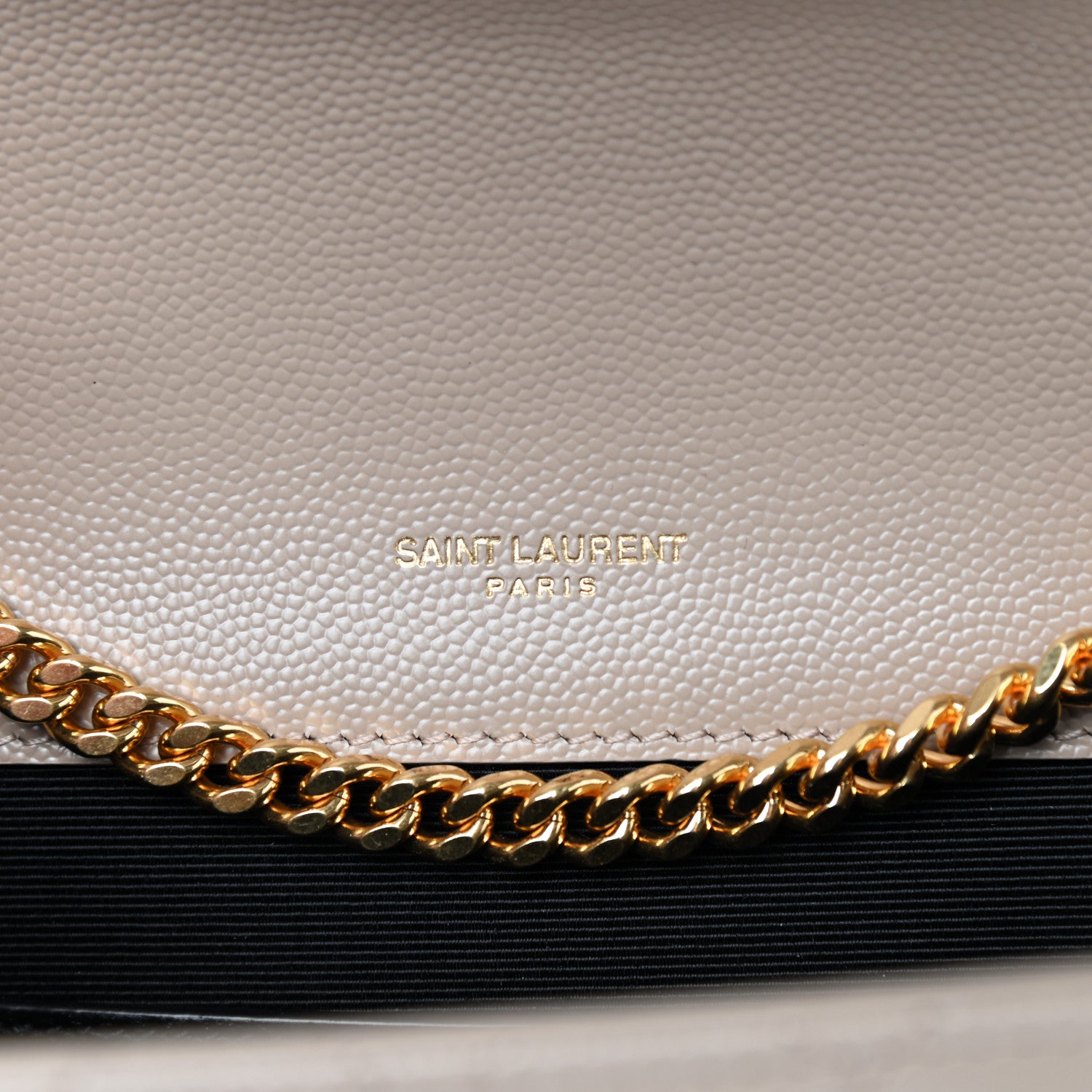 Saint Laurent Grain De Poudre Textured Mixed Matelasse Triquilt Small Monogram Satchel Dark Beige 9 of 9