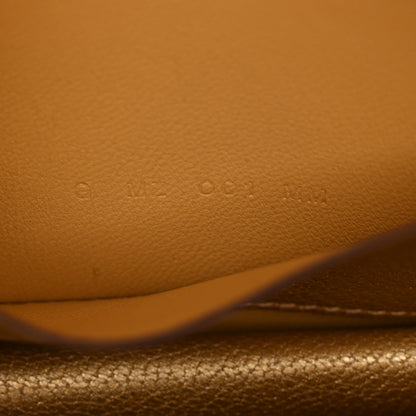 Hermes Metallic Chevre Chamkilight Constance Slim Wallet Dore 9 of 10