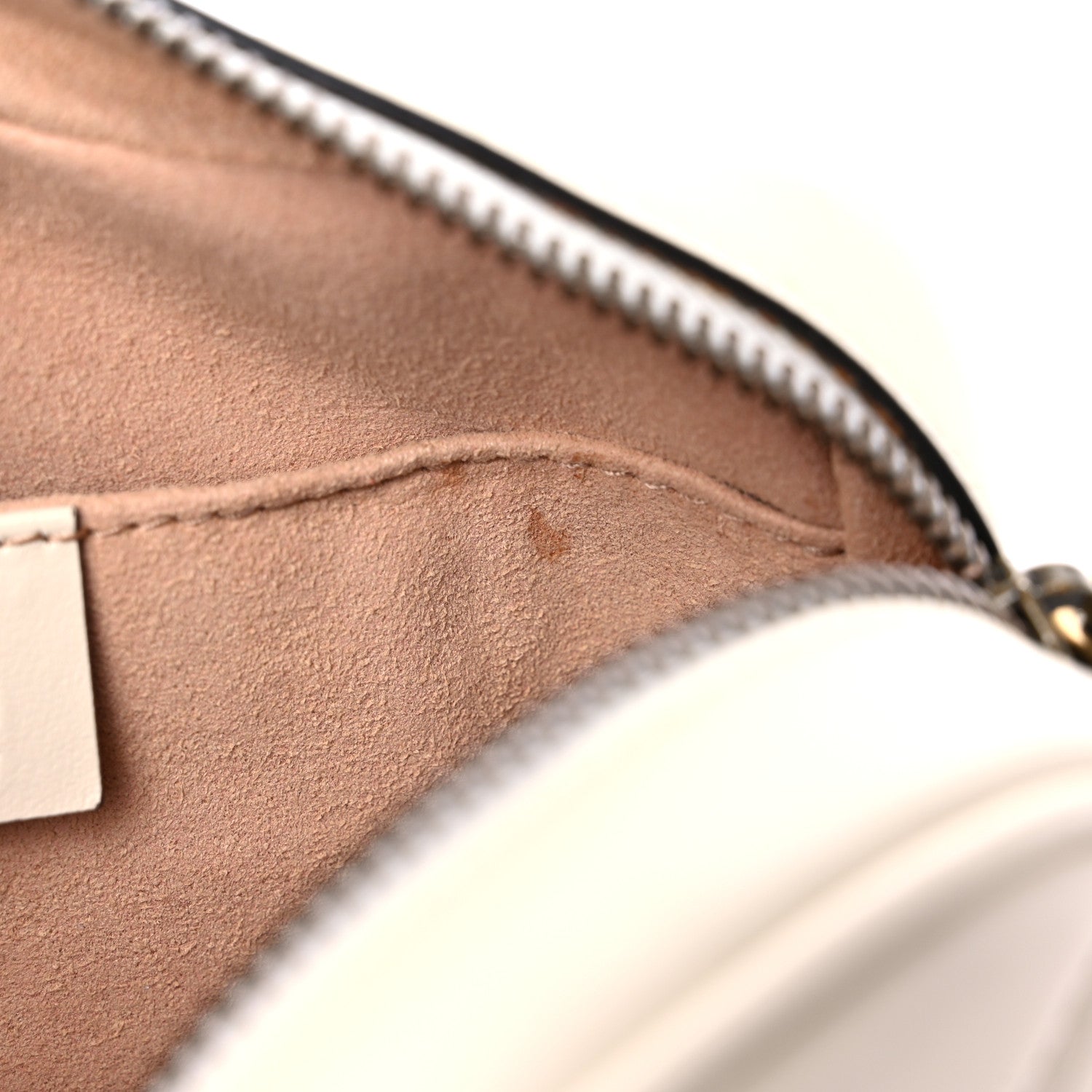 Gucci Calfskin Matelasse Mini GG Marmont Chain Shoulder Bag White 8 of 11