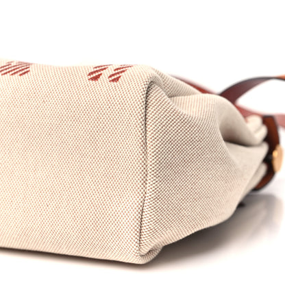 Hermes Vache Hunter Toile H Brides de Gala Herbag Zip Retourne 31 PM Cuivre Ecru Beige 11 of 12