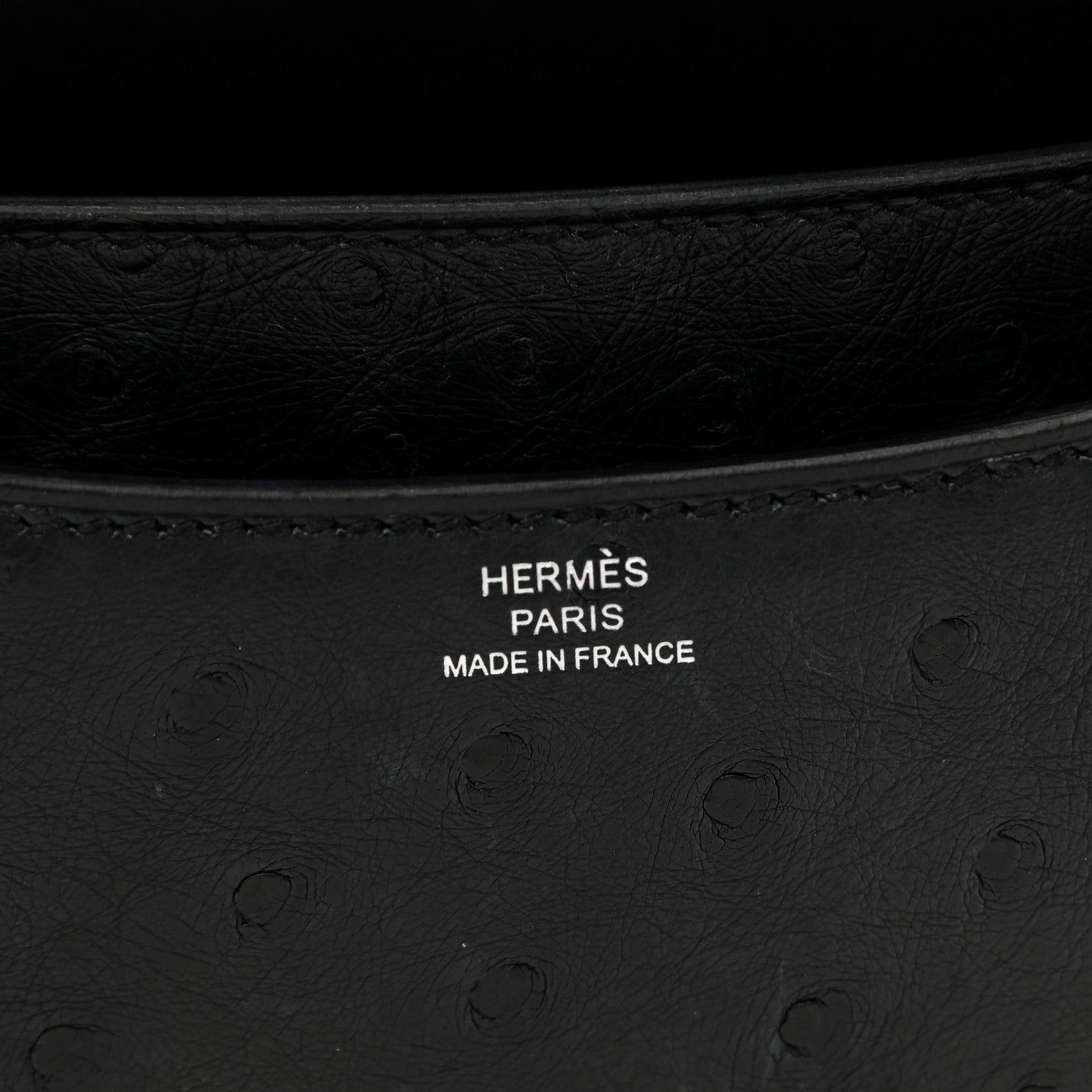 Hermes Ostrich Constance 18 Black 6 of 12
