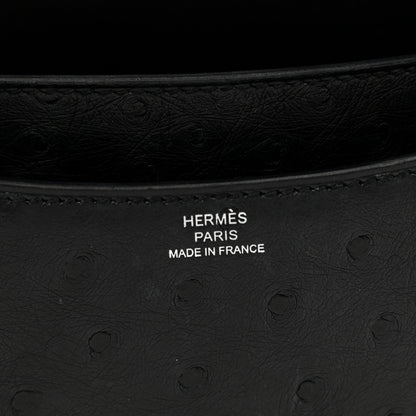 Hermes Ostrich Constance 18 Black 6 of 12