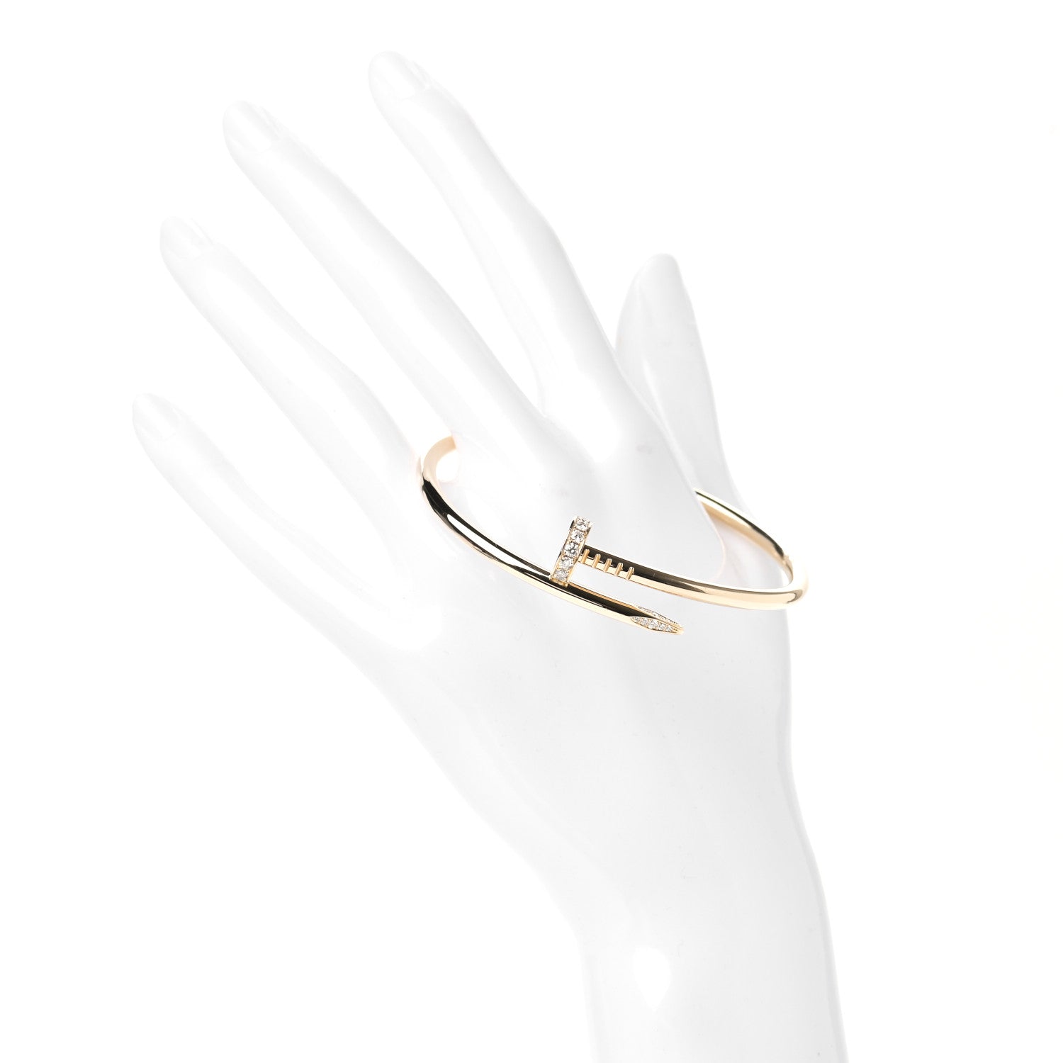 Cartier 18K Yellow Gold Diamond Juste Un Clou Bracelet 18 2 of 5