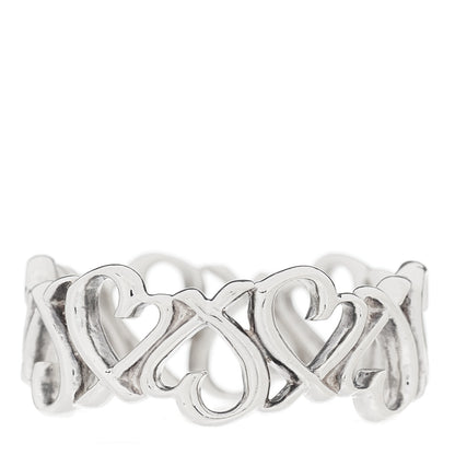Tiffany Sterling Silver Paloma Picasso Loving Heart Band Ring 49 5 3 of 4