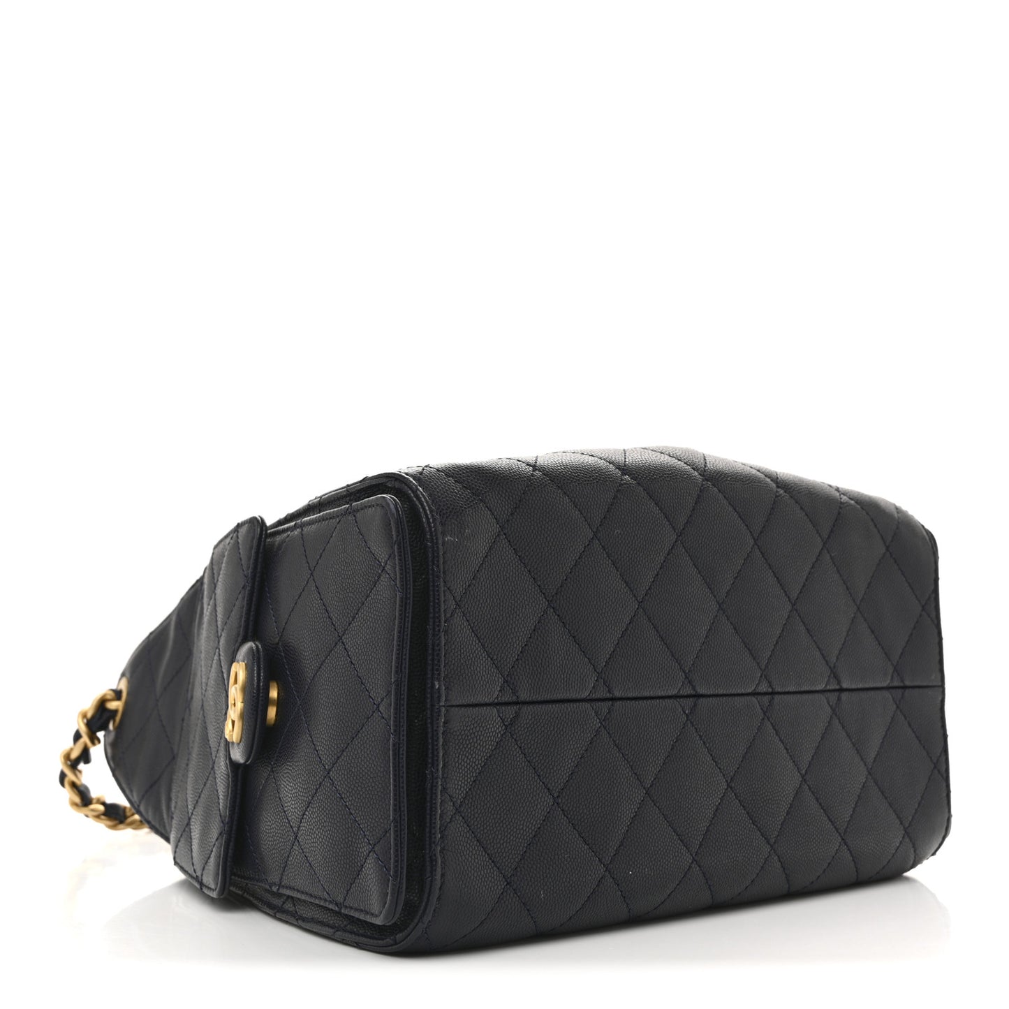 Caviar Quilted Small Chanel 25 Handbag Dark Navy