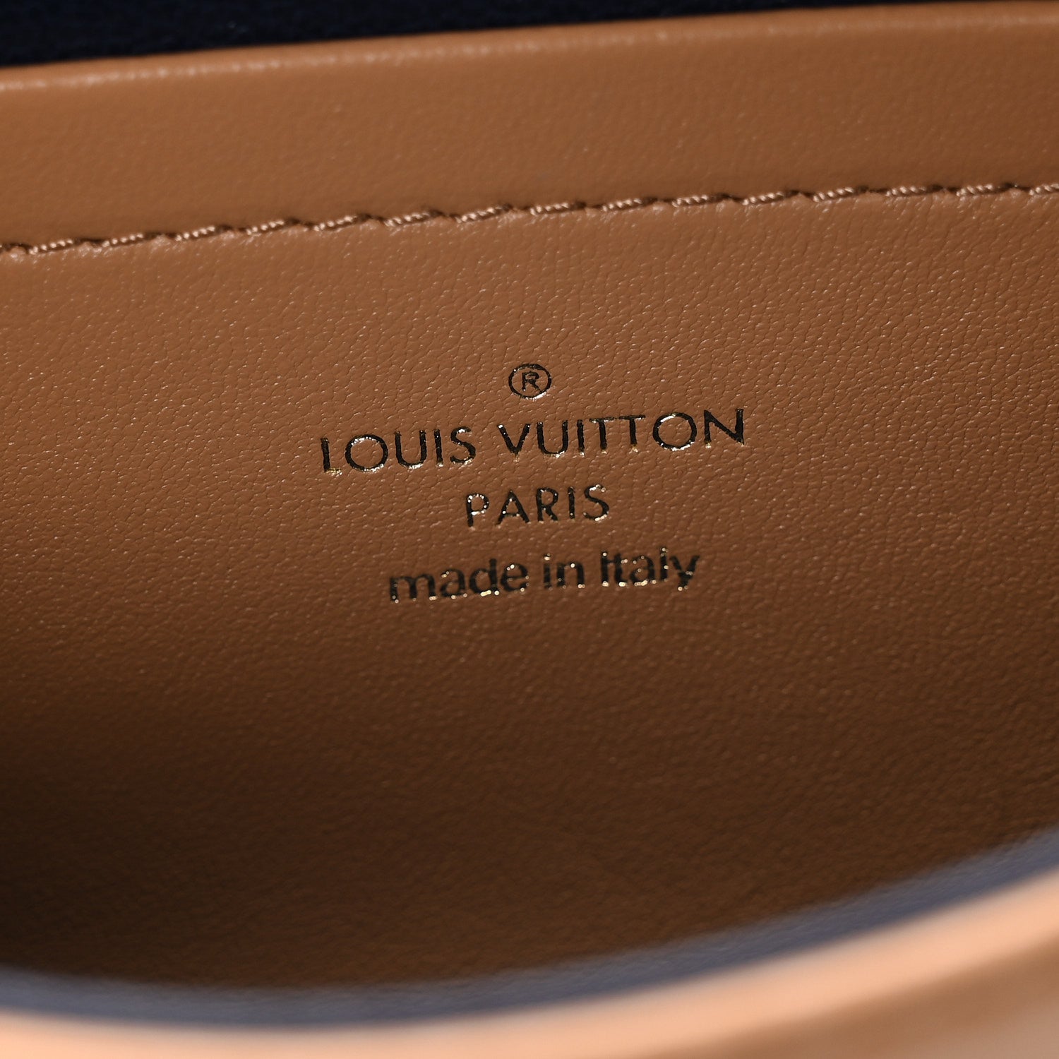 Louis Vuitton Lambskin Embossed Monogram Pochette Coussin Camel 6 of 9